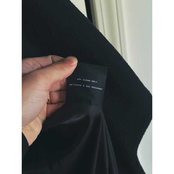 Cole Haan Wool Belted Wrap Peacoat Size 6 Black - Picture 14 of 14